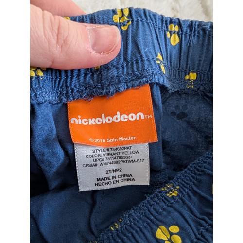 Nickelodeon Paw Patrol Navy Blue And Yellow Paw Prints Elastic Waist Size 2T - Bild 4 von 5
