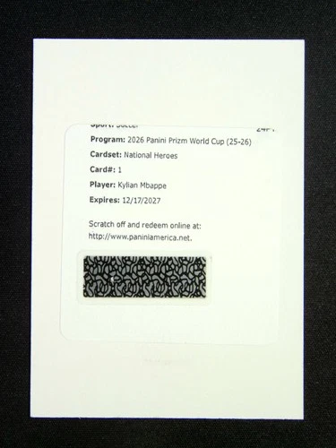 2026 Panini Prizm FIFA World Cup Kylian Mbappe National Heroes Auto