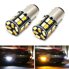 Whiteamber Dual Color Switchback 1157 2357 S25 Led Bulbs For Front Turn Signal