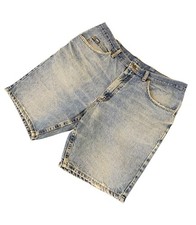 Vintage 90s Lee Distressed Blue Relaxed Loose Fit Jean Shorts Size 36