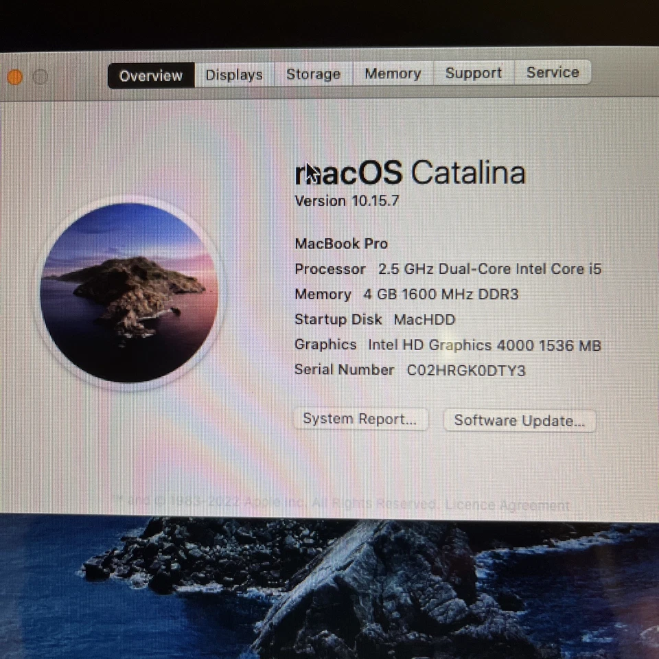 Apple MacBook Pro 13", Intel Core i5 2.5GHz, 2012, 500GB HDD, 4GB RAM, A1278 - Image 3 of 4