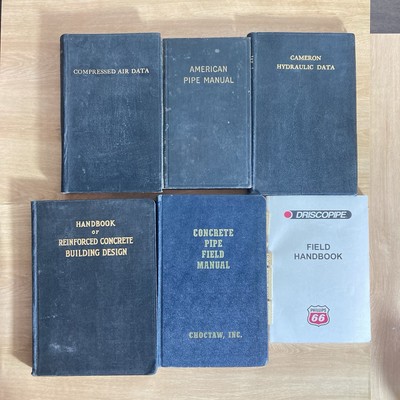 Vintage Civil Engineering Handbook Lot Pipe Manual Hydraulic Concrete Design