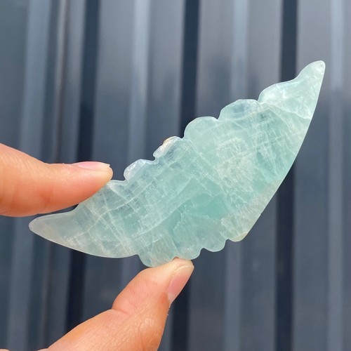 95G Natural crystal fluorite butterfly wing decoration+bracket - Picture 11 of 14