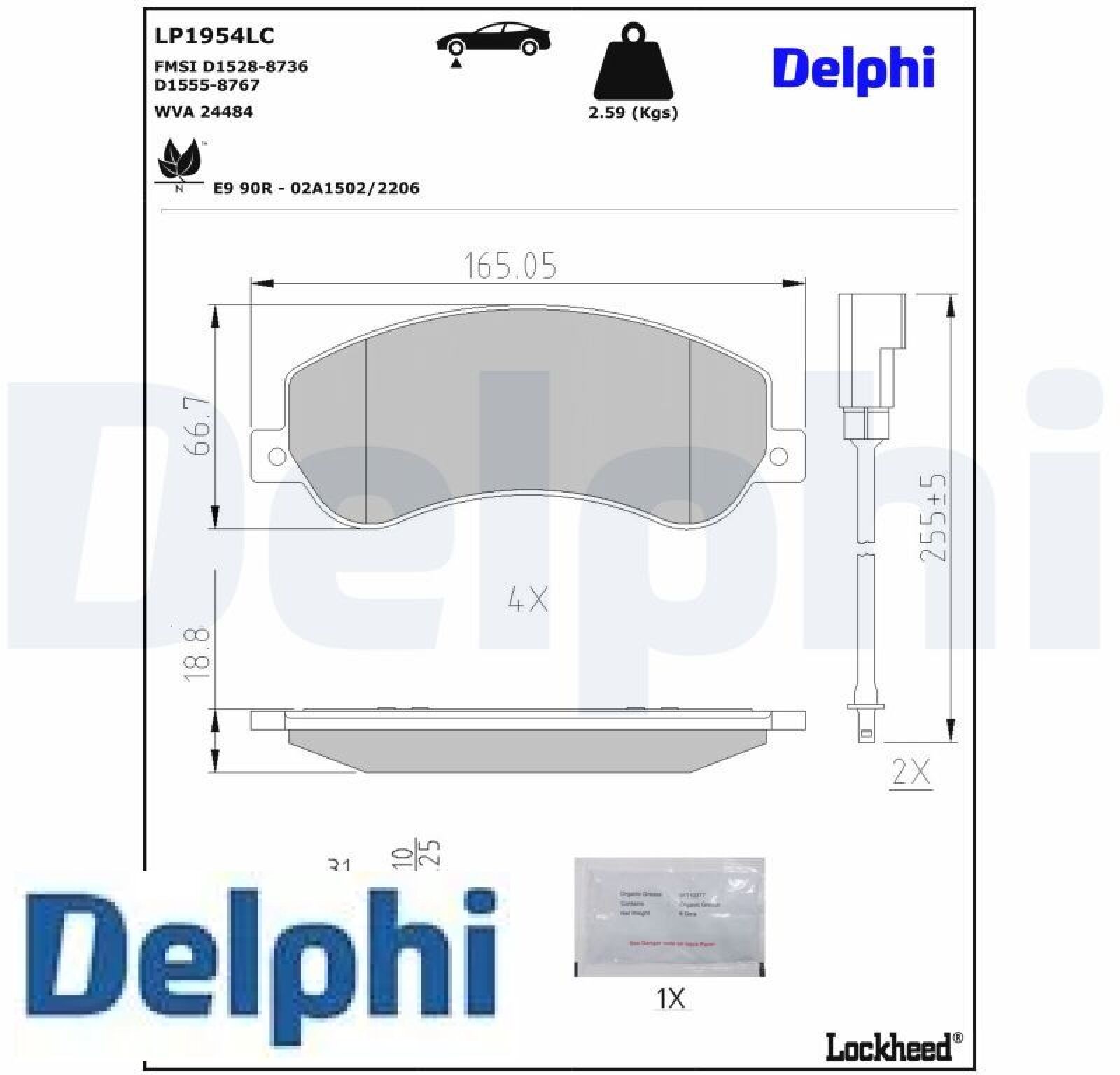 Für DELPHI LP1954LC Ham pads. Professional+ BYD E6/Tang, Transit 250/Transit 26 - Bild 3