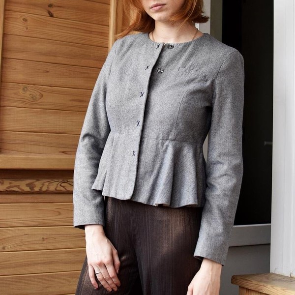 Women Etam Blazer Grey Cotton 36 / S