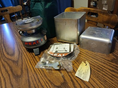 Coleman USMC Peak 1 Multi-Fuel Gas and kerosene Backpack Stove Model 550B