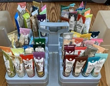 Vintage Artex Embroidery Paint 1 oz Tube Lot of 64 w/ Tri-Chem Case USED