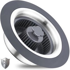 3 in 1 Kitchen Sink Drain Strainer and Stopper 4.2 x x 1.4 inches, Silver