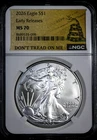 2026 $1 Silver Eagle NGC MS70 Early Releases Don’t Tread On Me Label