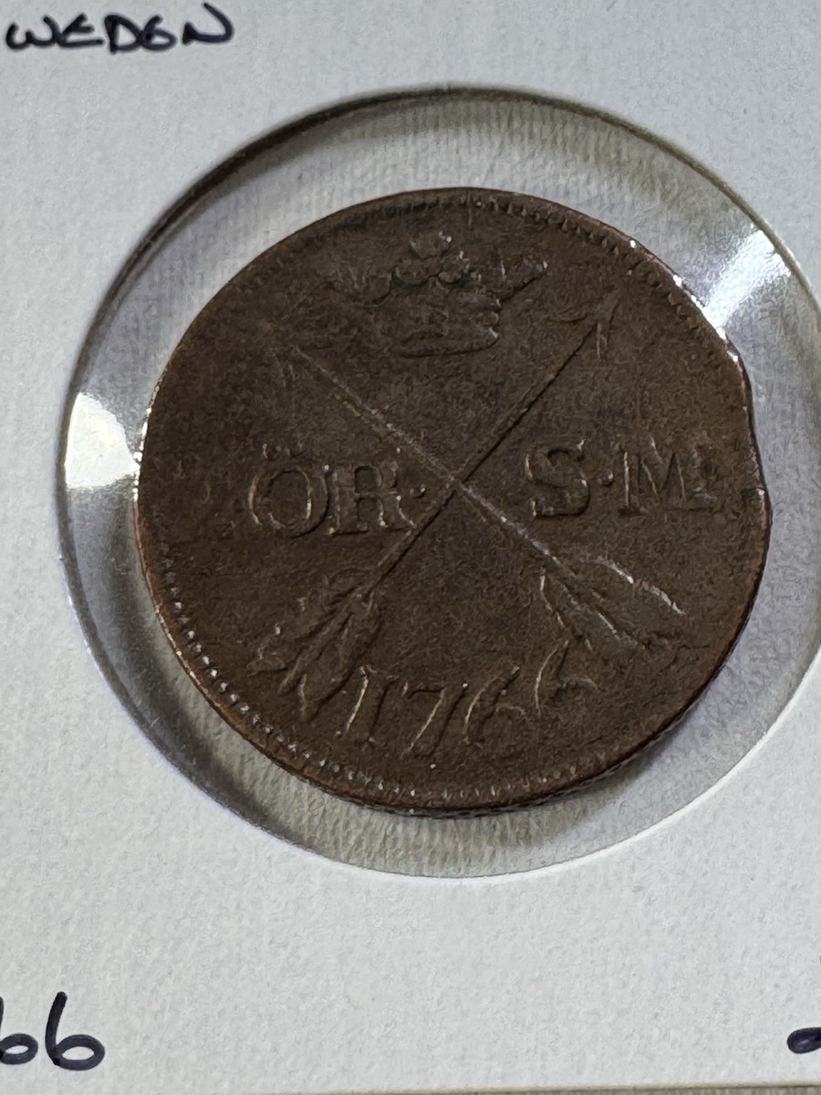 1766 Sweden 2 Ore Copper Coin | eBay