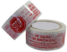 36 Rolls Stop Sign Sealing Tape - 2 Inch X 110 Yards Pre-Printed Packing