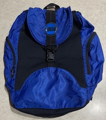 Vtg Tommy Hilfiger Jeans Backpack Nylon Blue Double Shoulder Straps