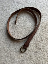 Vintage Brown Tooled Floral Embossed Bohemian Retro Western Boho Leather Belt