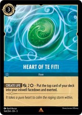 Disney Lorcana Heart of Te Fiti Cold Foil 164/204 Into the Inklands NM