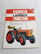 KUBOTA DIESEL L245DT TRACTOR Agricultural Sales Leaflet c1978 #48-87-0846
