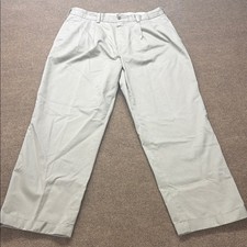 Brooks Brothers Advantage Chino Elliot Pleated Mens Khaki Pants W36 L30 Cotton