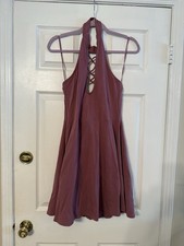 Express Women’s Medium Mauve Halter Sleeveless Mini Dress NWT