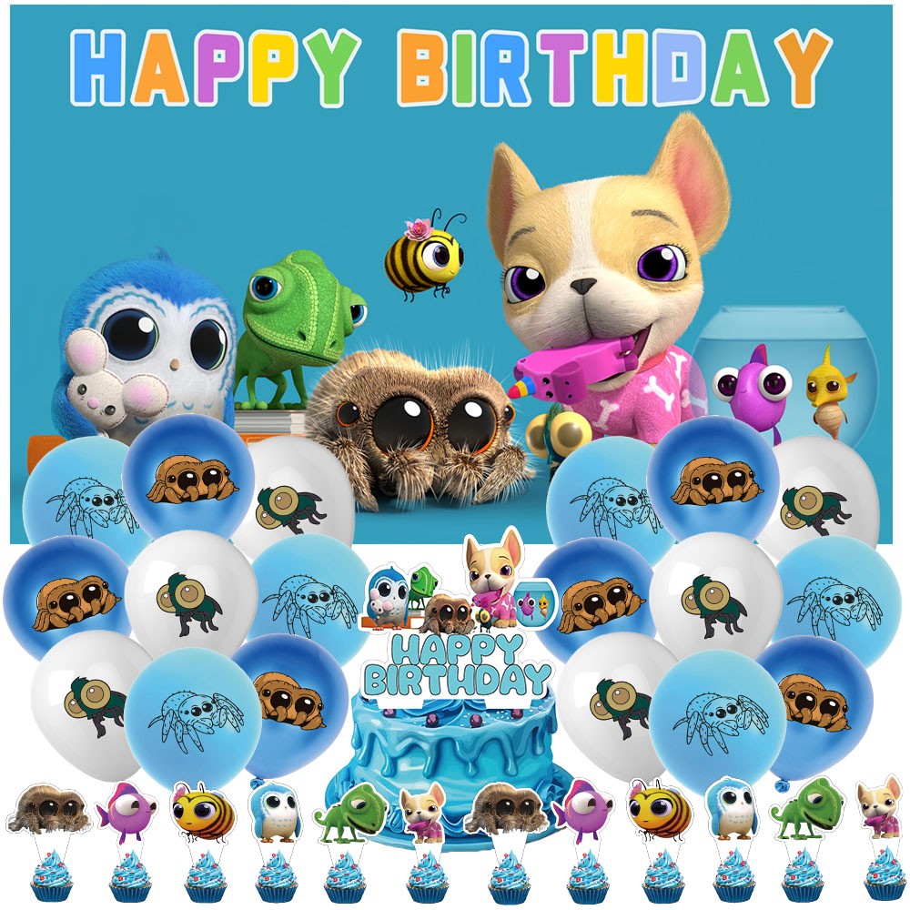 Lucas the Spider Party Supplies Set Balloons Cake Toppers Banner Birthday Decor
