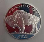 1 oz. Golden State Mint Silver Round Buffalo Design .999 Fine In Airtight