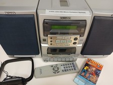 Mini Musikanlage AIWA LCX-155 Kassettenrecorder CD-Spieler Radio 2 Boxen + FB