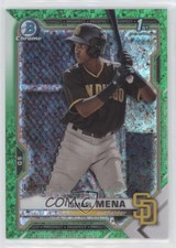 2021 Bowman Chrome Prospects Green Mini-Diamond Refractor 18/99 Ismael Mena 07d9