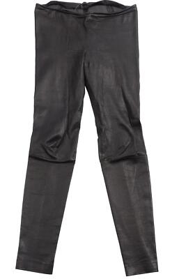 THE ROW SCHWARZE SKINNY LEDERHOSE LARGE