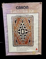 Navaho Caron Latch Hook Rug Kit 20x 27  New in Original Packaging Aztec Indian