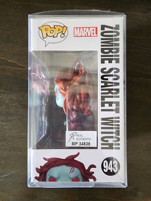 Elizabeth Olsen Signed FUNKO POP! MARVEL ZOMBIE SCARLET WITCH 943