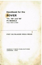 ROVER P4 60 75 90 SALOON ( 1949 - 1959 ) OWNERS REPAIR MANUAL