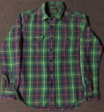 Polo Country Ralph Lauren Flannel Shirt M Sport Sailing Plaid Navy USA Vtg 90s