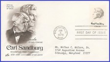 USA4 #1731 ADDR PCS ARTCRAFT FDC   Carl Sandburg
