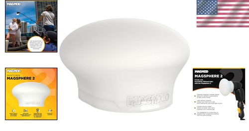MagSphere 2 Flash Modifier - Versatile Magnetic Light Diffuser for Photographers - Picture 2 of 8