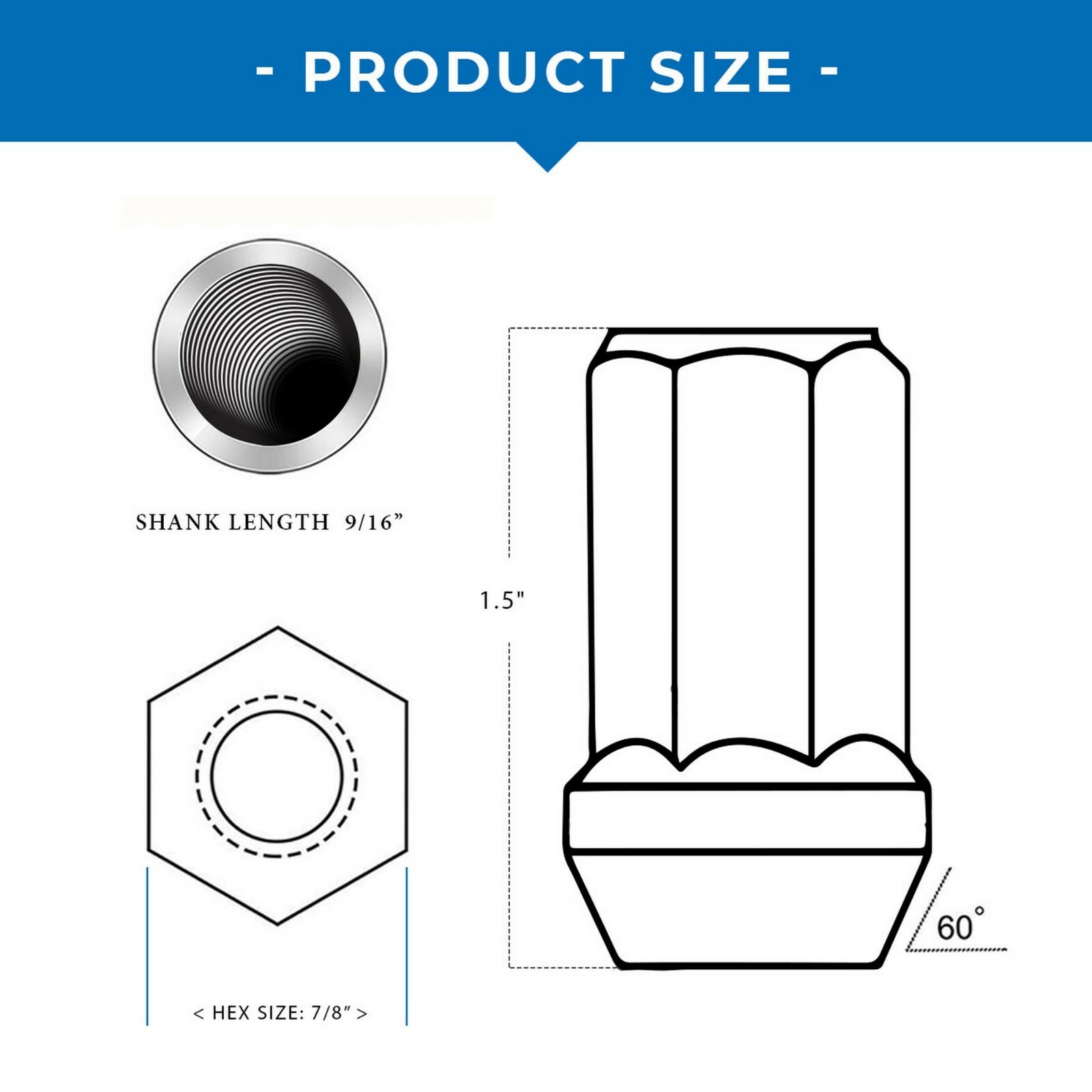5 Chrome 9/16 Dodge OEM Lug Nuts Ram 1500 Durango Dakota Raider Factory