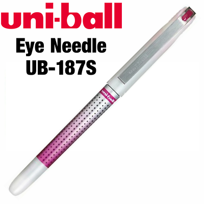 Uni-ball Eye Needle UB-187S Rollerball Pen Medium Wine Red