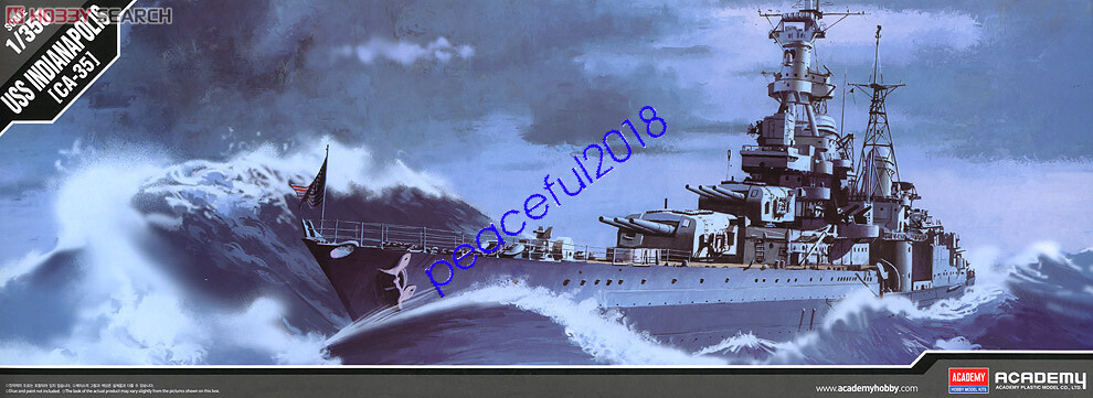 Plastic Model Kit 1/350 USS Indianapolis Ca35 Heavy Cruiser