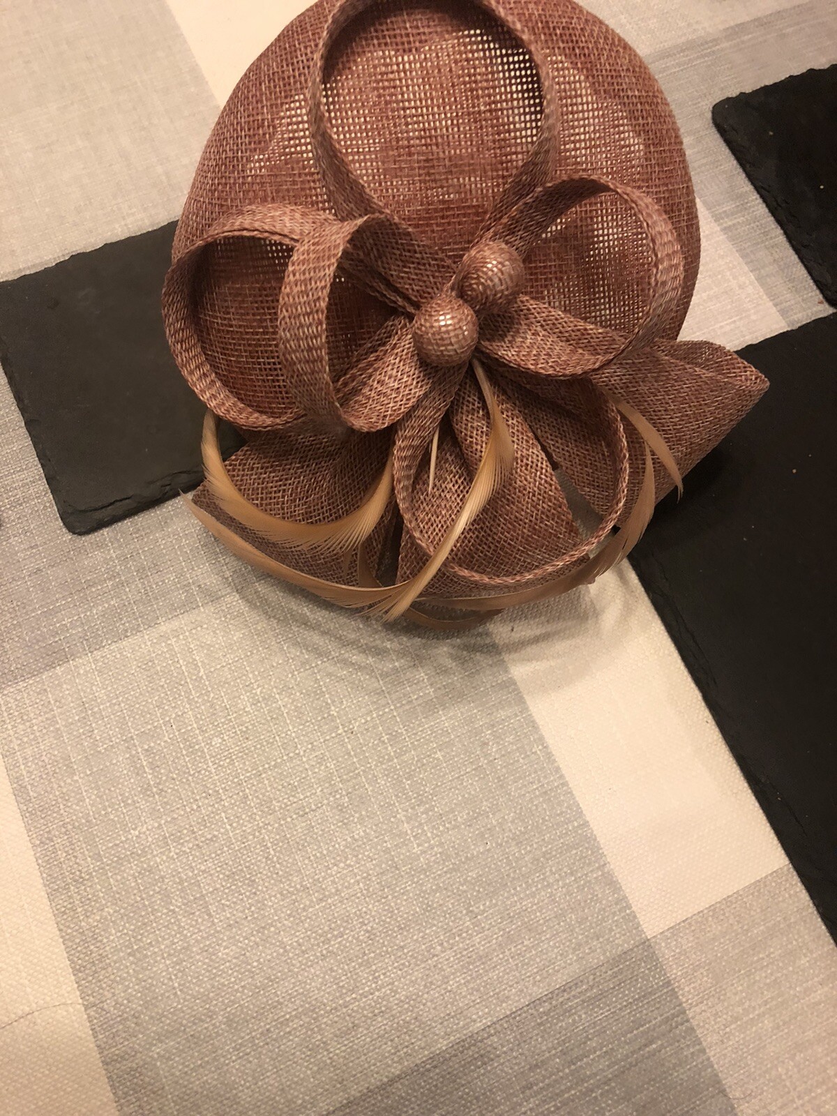 Dusky pink fascinator eBay