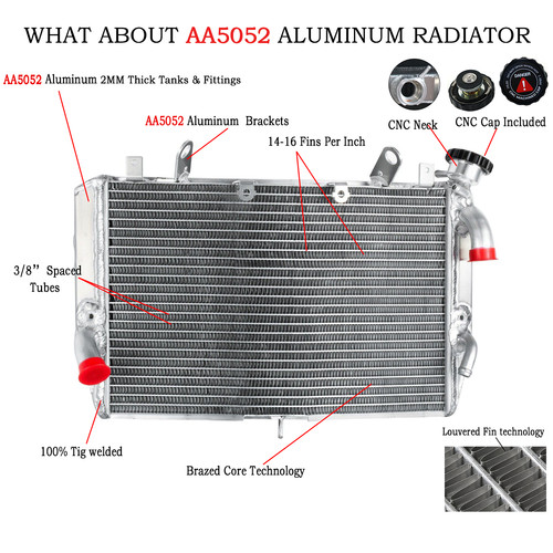 Aluminum Motorcycle Radiator For Yamaha YZF-R1 YZF R1 2007-2008 COOLER ...