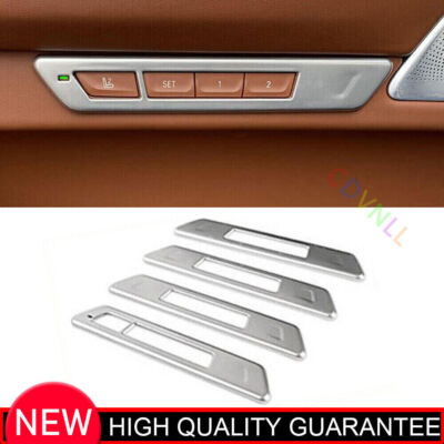 Car Seat Memory Switch Button Cover Trim For BMW 7 Series 2016-2022 Matte Silver