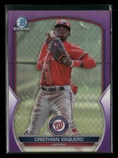 2023 Bowman Chrome #BCP-209 Cristhian Vaquero Washington Nationals /250