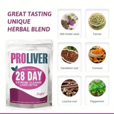 28 Day Extreme Cleansing Milk Thistle Tea 1000mg w/ Dandelion Root Liver Support