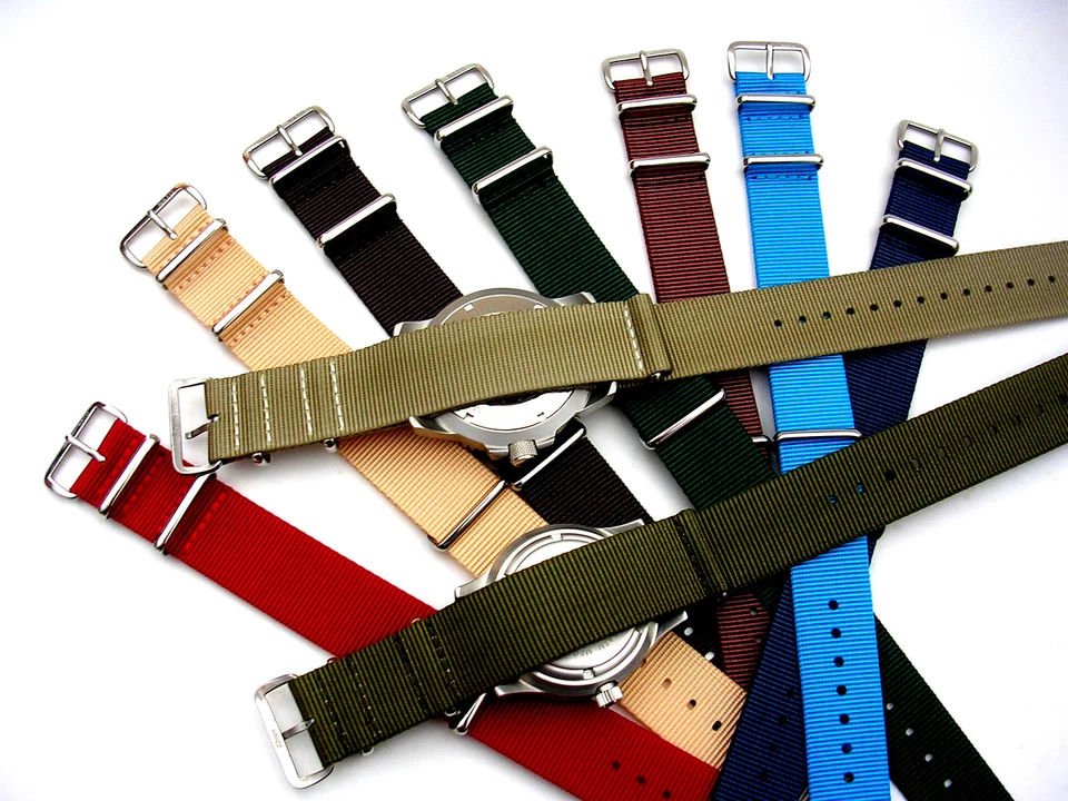 OTAN ® Correa Reloj Correa G10 Nylon Militar RAF Puntada Bond Repuesto IW SUISSE Foto 4 de 4