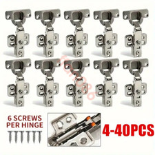 40X Soft Close Kitchen Cupboard Cabinet Door Hinges Slow Shut Full overlay 35mm
