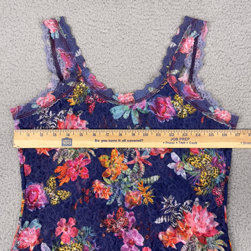 Hanky Panky Camicia in Pizzo Donna L Blu Firma Floreale Made in USA 5N4252 - Foto 4 di 6