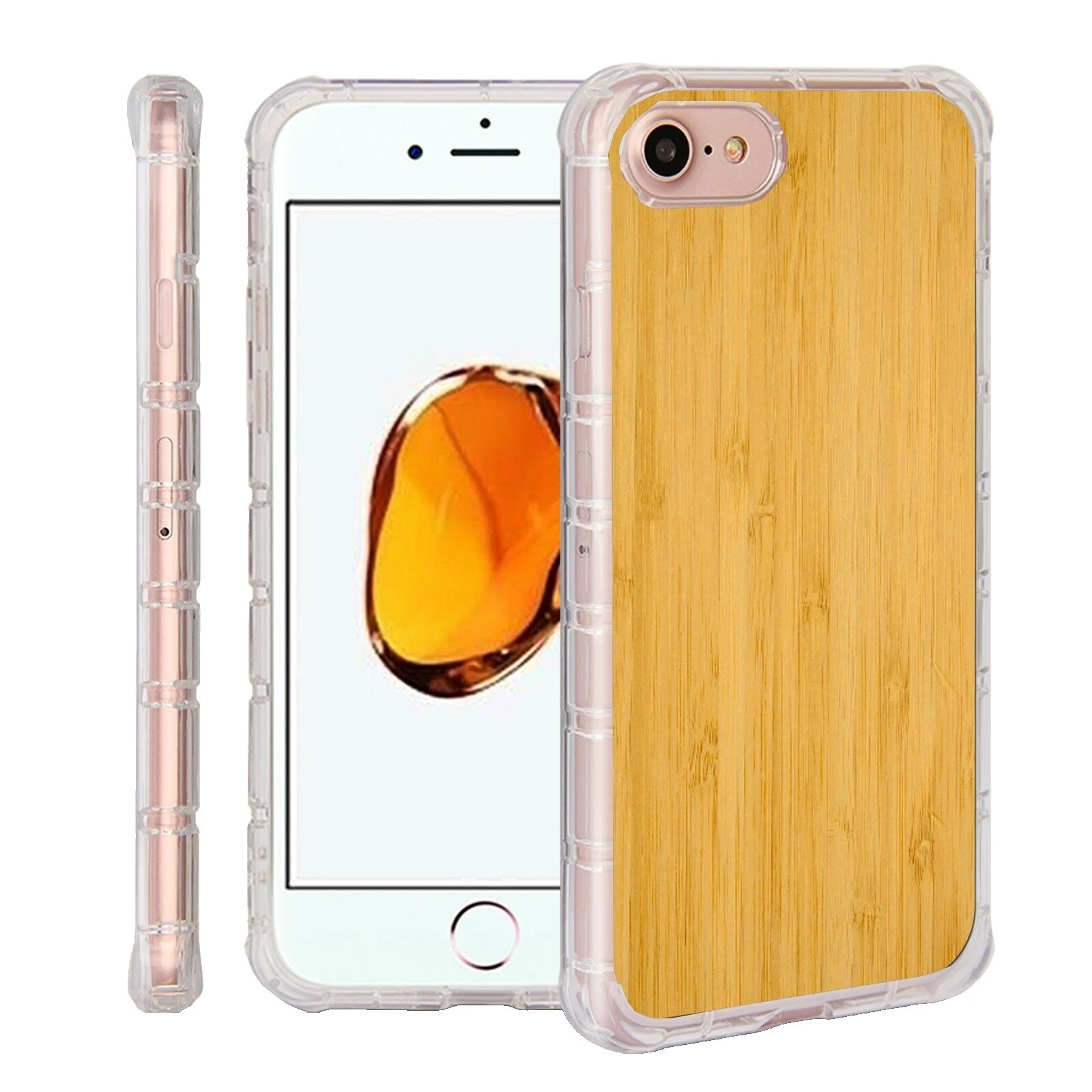 Fundas, cubiertas de bambú/Madera y pieles para Apple iPhone 8