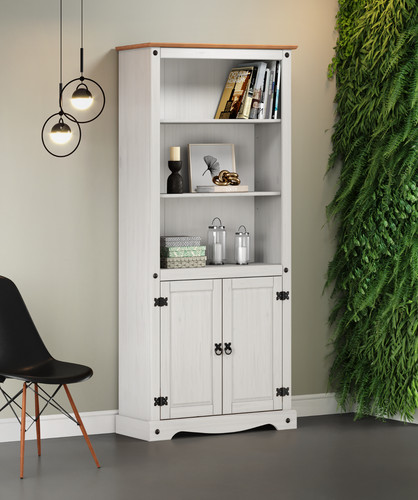 Corona Bookcase White Painted