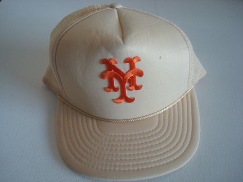 NEW YORK METS TRUCKER     00S GOLF BEACH SNAPBACK HAT CAP VINTAGE R3