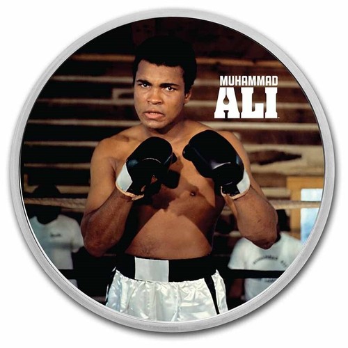Colorized Muhammad Ali 1 oz .999 Silver Coin Boxing Greatest Hits Ring King Bee - Picture 3 of 8