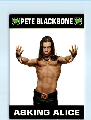 Vintage 1997 Postcard Pete Blackbone, American rock musician actor Asking Alice