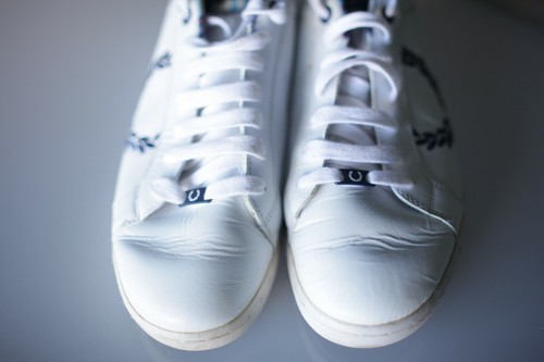FRED PERRY Stylish MENS Faux leather Fashion SHOES TRAINERS UK11 EU46 - Picture 11 of 12