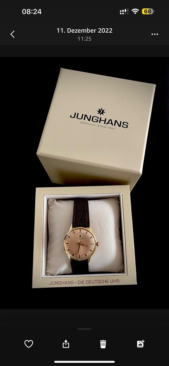 Junghans Herrenuhr Handafzug 14 K Gold